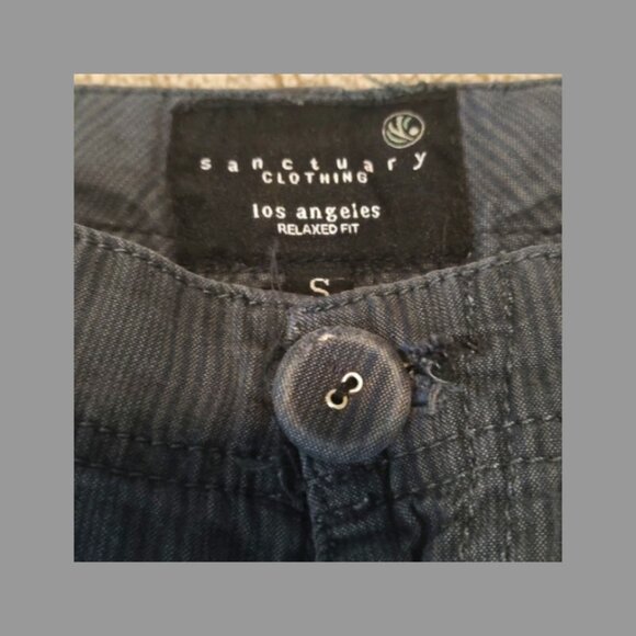 Sanctuary Clothing Los Angeles Relax Fit Blue/Gray Shorts Size Small GUC #M-104 - Picture 6 of 6